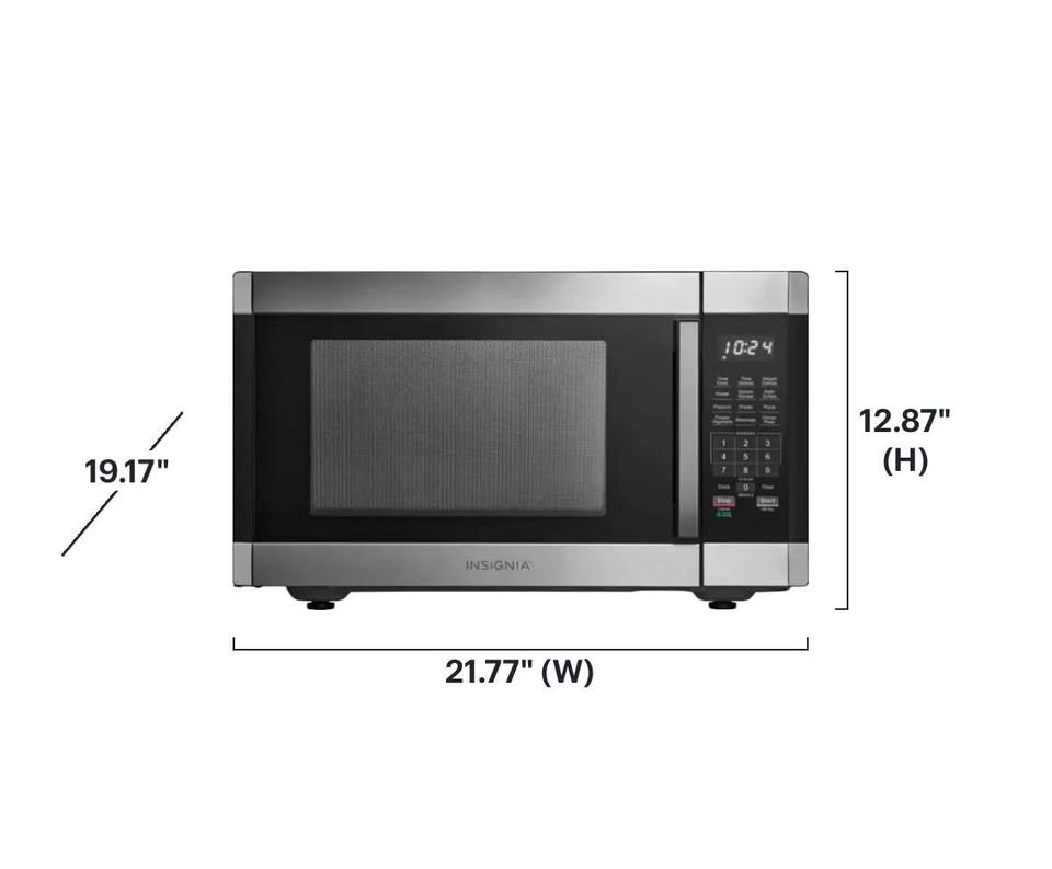 Insignia 1.6 Cu. Ft. Countertop Microwave with Inverter Technology – Stainless Steel