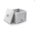 Mayne Fairfield White 100ft Hideaway Garden Hose Bin