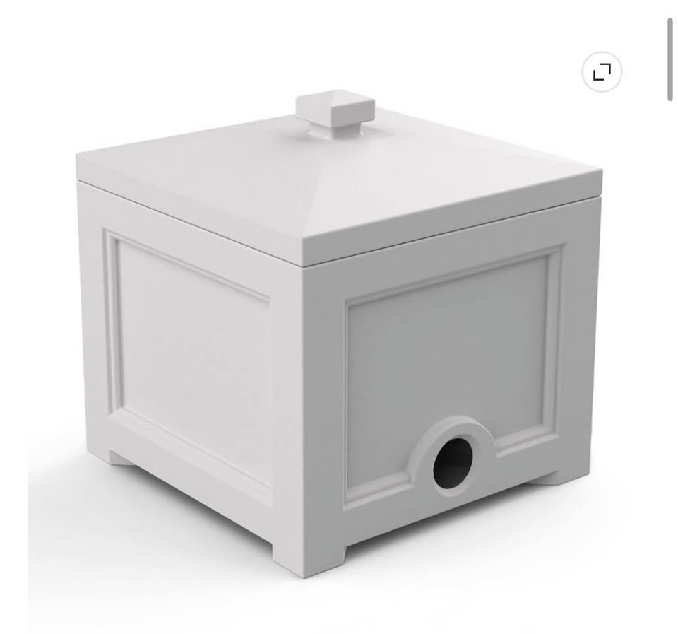 Mayne Fairfield White 100ft Hideaway Garden Hose Bin