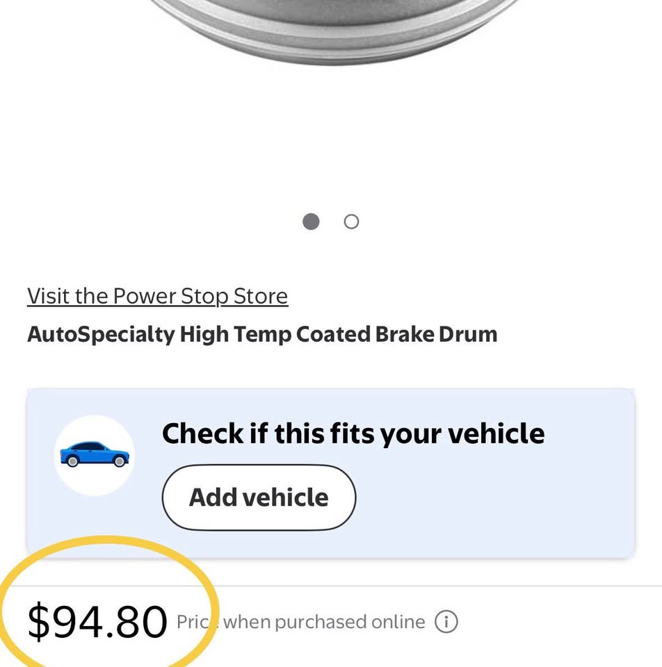 AutoSpecialty High Temp Coated Brake Drum