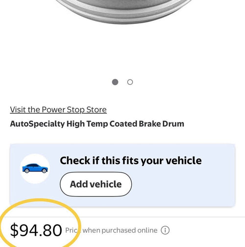 AutoSpecialty High Temp Coated Brake Drum