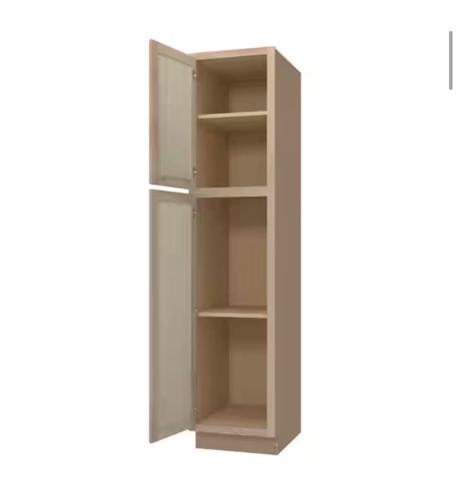 Hampton Bay 18” Pantry Kitchen Cabinet – Unfinished