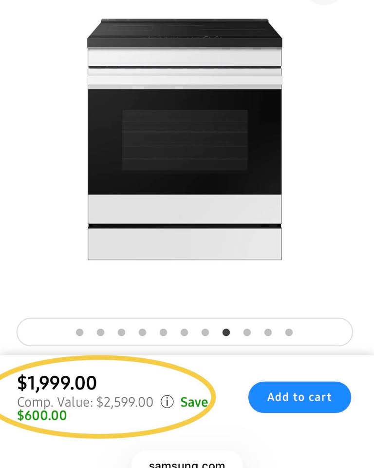 Samsung Bespoke 6.3 cu. ft. Slide-In Induction Range – Air Fry & Wi-Fi