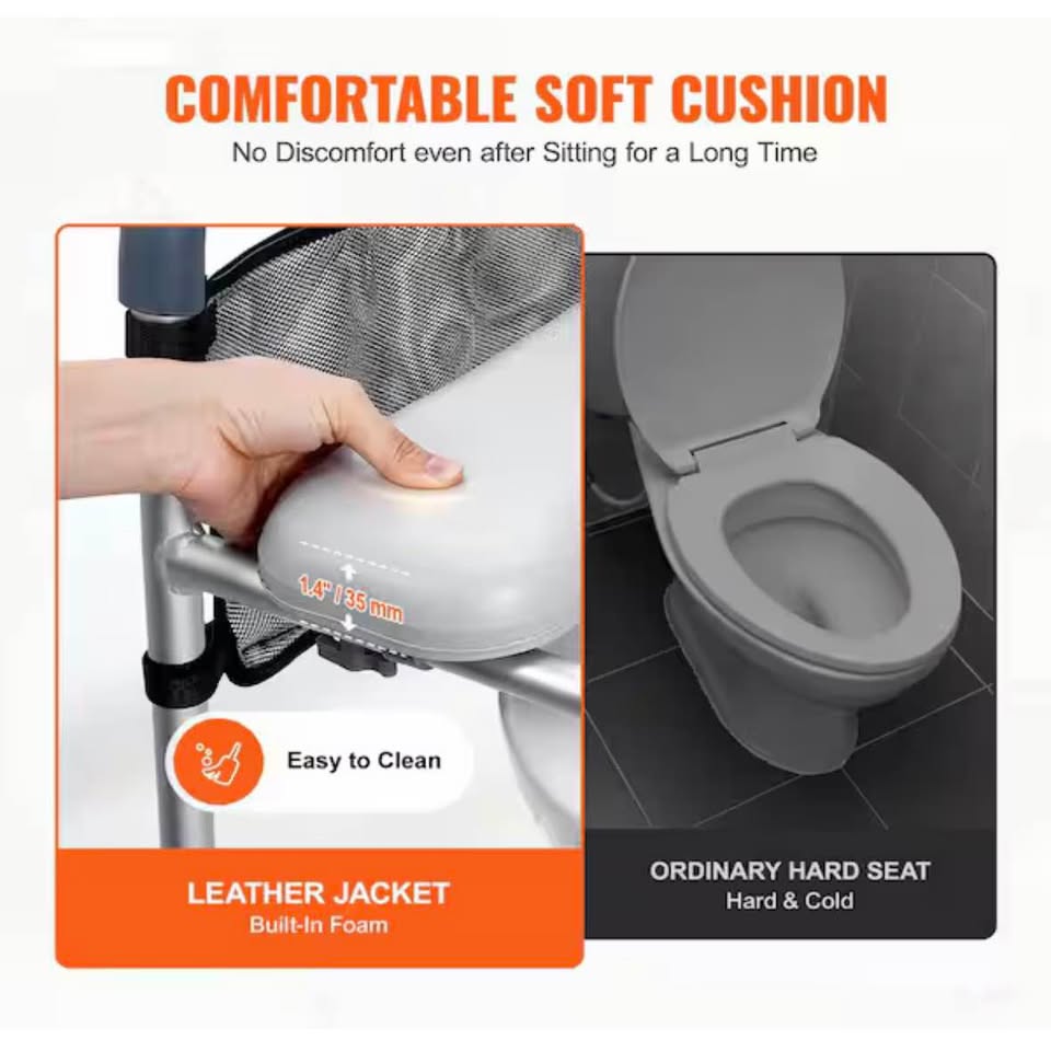 SVOPES Raised Toilet Seat – 7-Position Height Adjustable, 350 lb Capacity