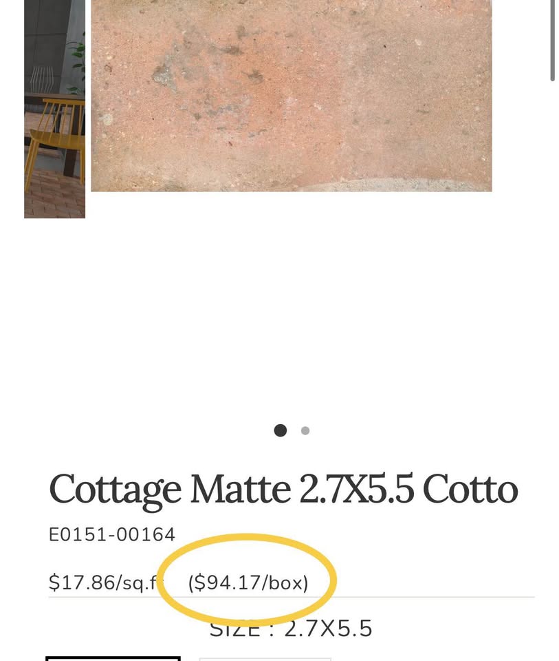 WOW Design Cottage Sand Matte Porcelain Tile 2.7” x 5.5” – 5.27 Sq Ft/Box (New)