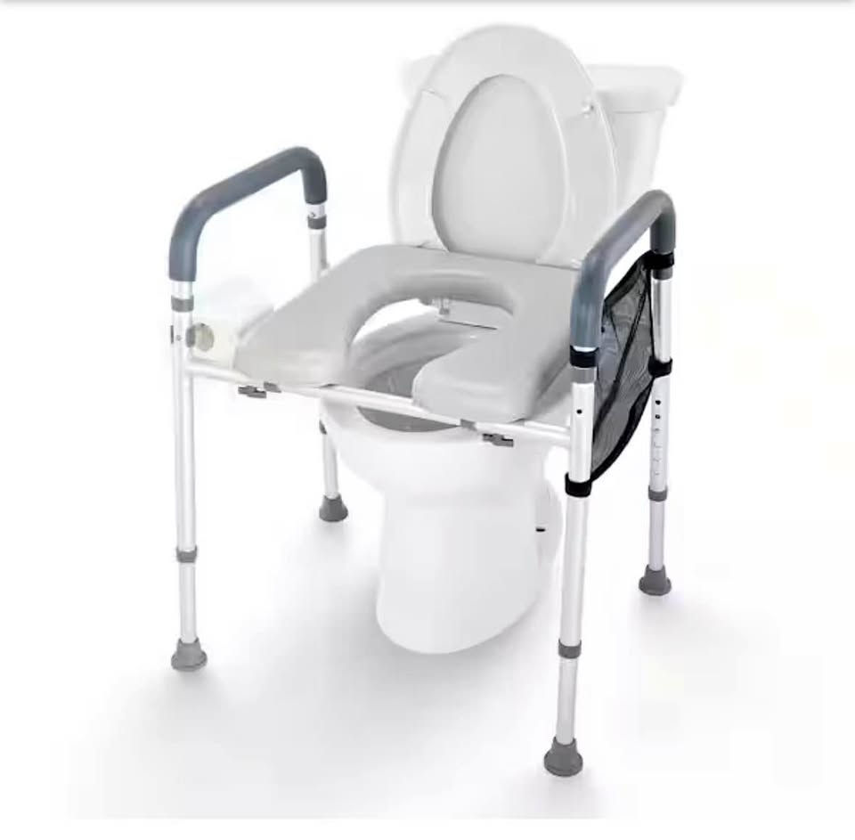 SVOPES Raised Toilet Seat – 7-Position Height Adjustable, 350 lb Capacity