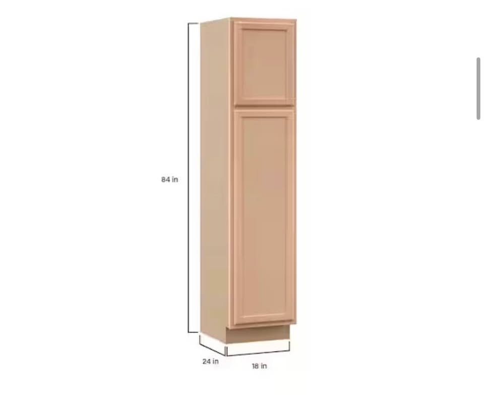 Hampton Bay 18” Pantry Kitchen Cabinet – Unfinished