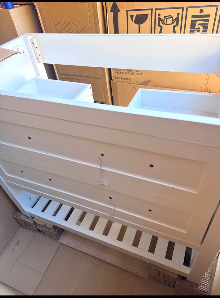 Home Decorators Autumn 36” White Bathroom Vanity Cabinet – No Top