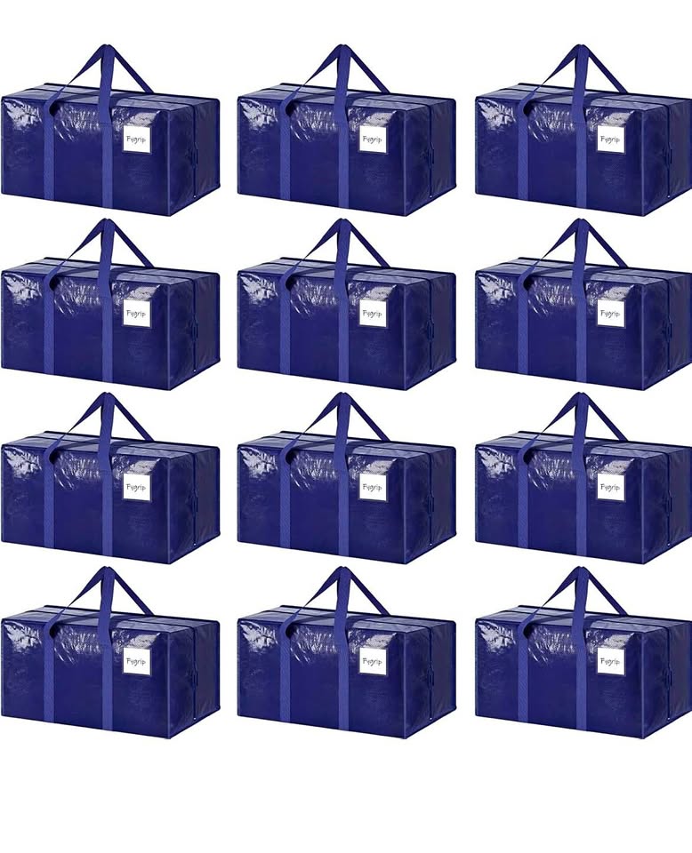 FYGRIP 12-Pack Extra Heavy Duty Large Moving Storage Bags – Blue