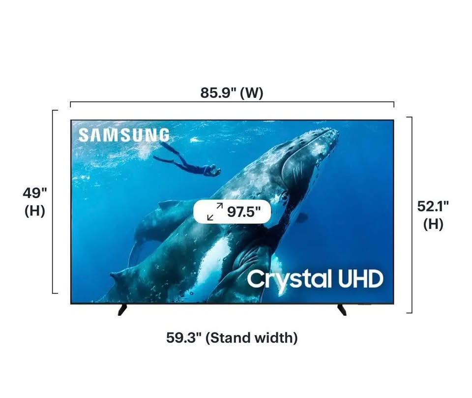 Samsung 98” Crystal UHD Smart TV UN98DU9000FXZA
