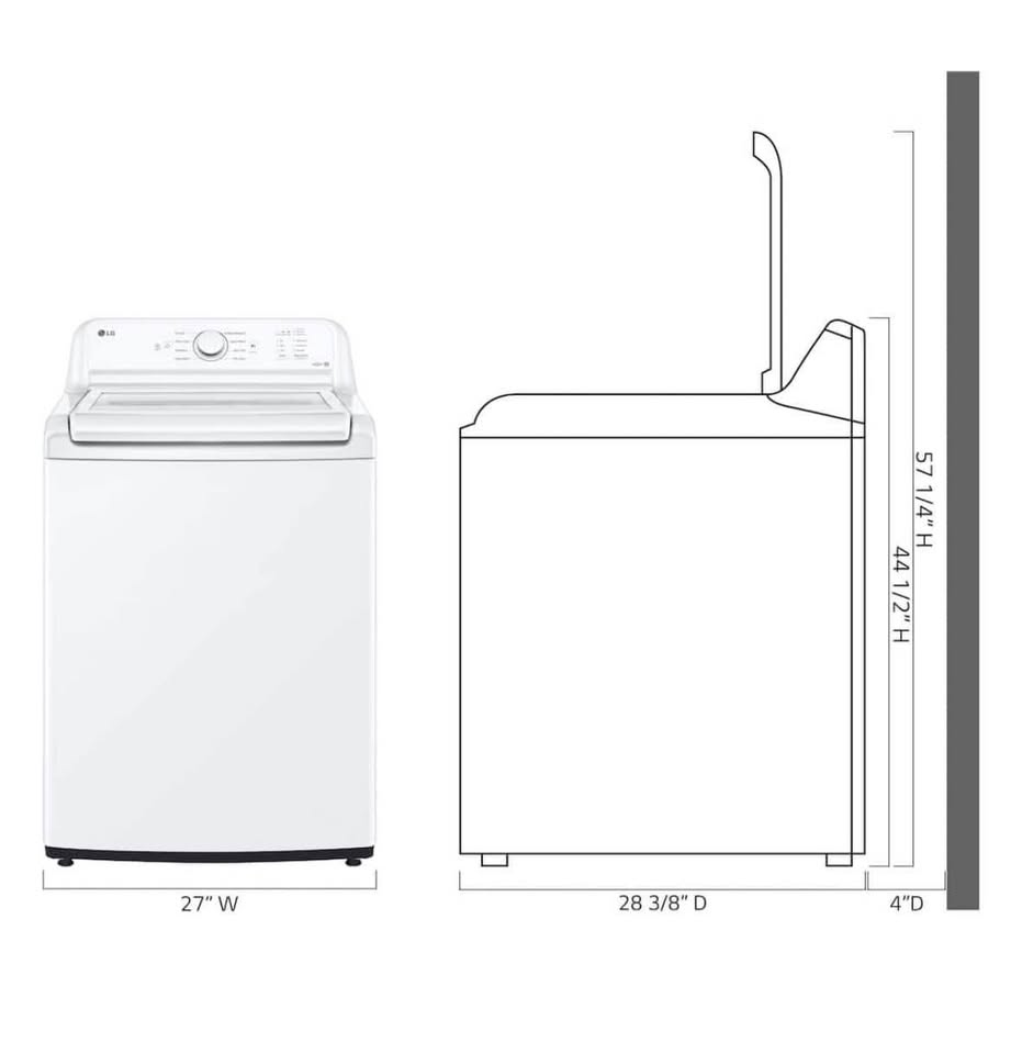 LG 4.1 Cu. Ft. Top Load Washer WT6105CW - White