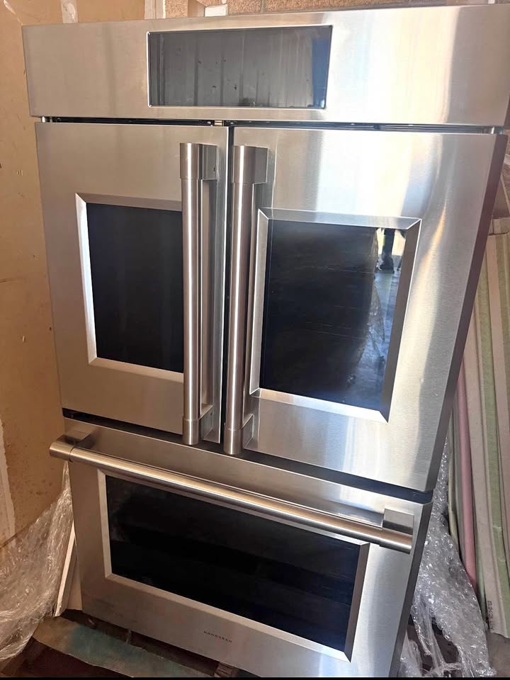 Monogram 30” French Door Built-In Double Electric Convection Wall Oven – Stainless Steel