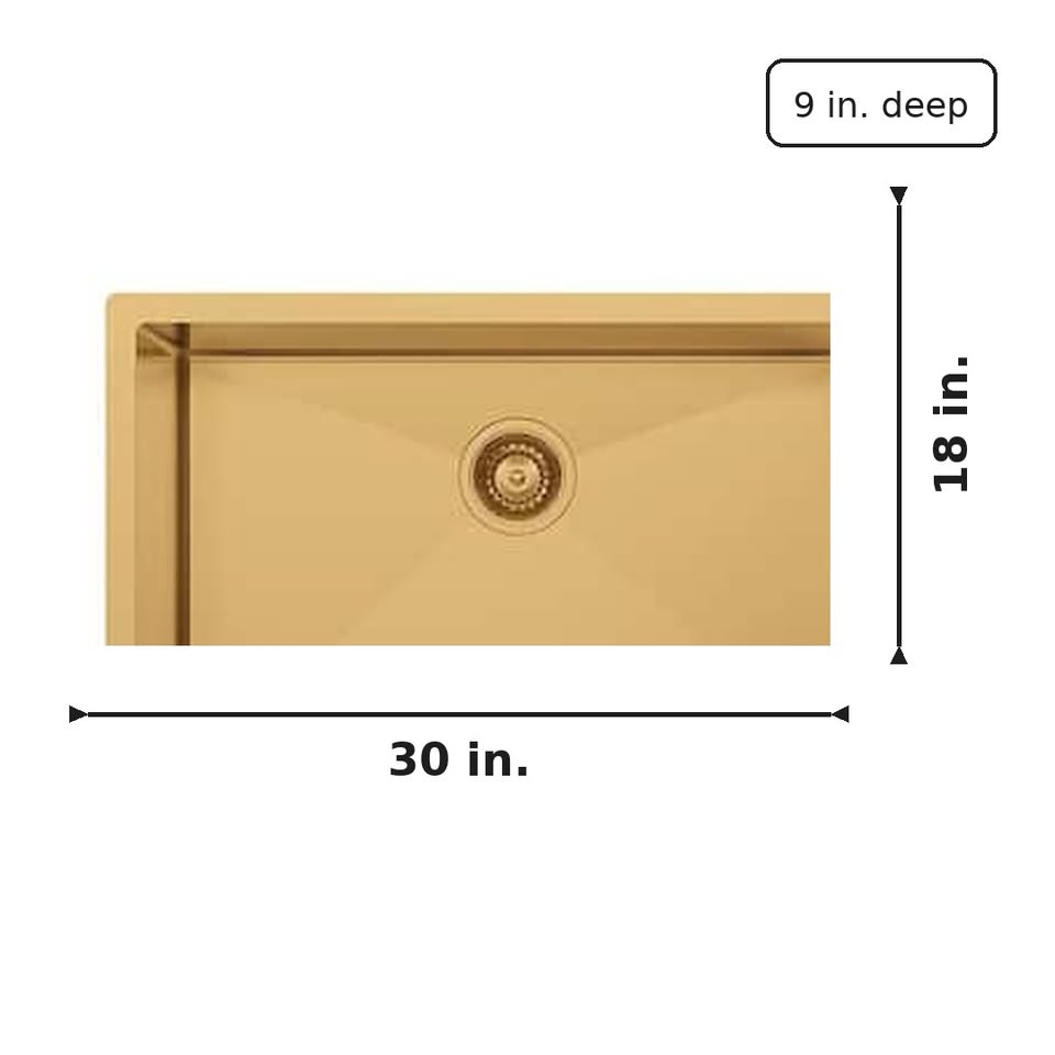 Glacier Bay 30 in. Gold Undermount Kitchen Sink with Spring Neck Faucet