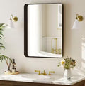 YVANLA 30x40 Black Deep-Framed Bathroom Mirror