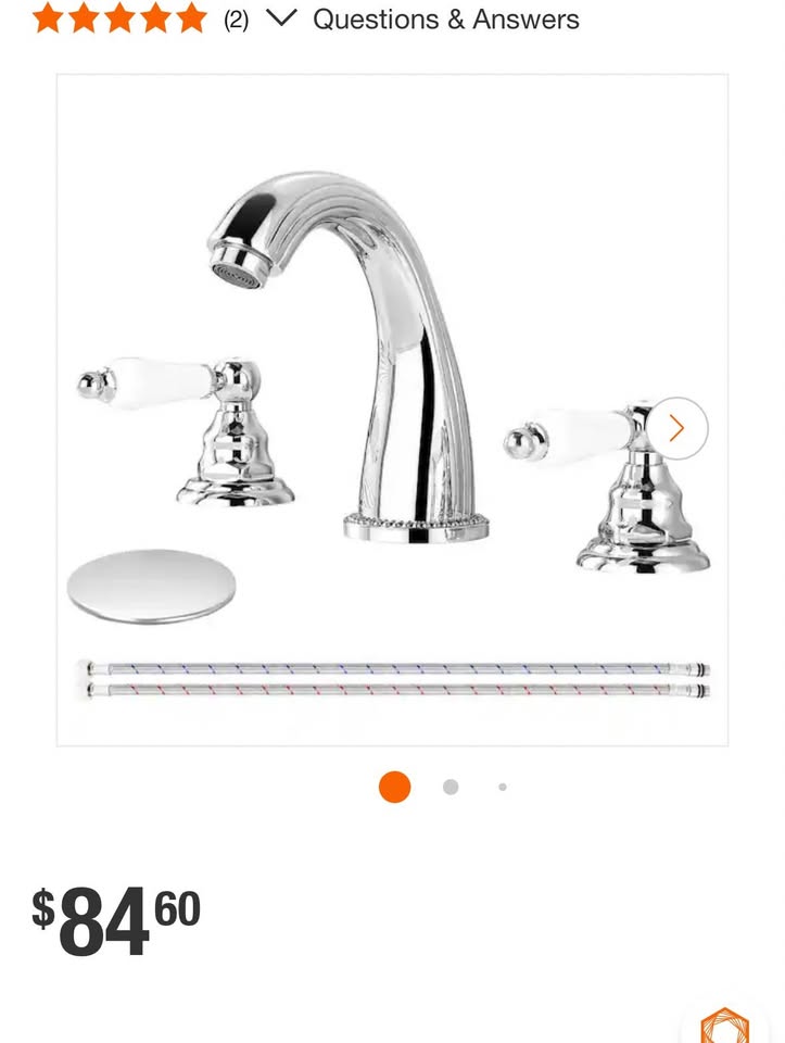 AKLFGN 8 in. Widespread 2-Handle Bathroom Faucet in Polished Chrome with Pop-Up Drain