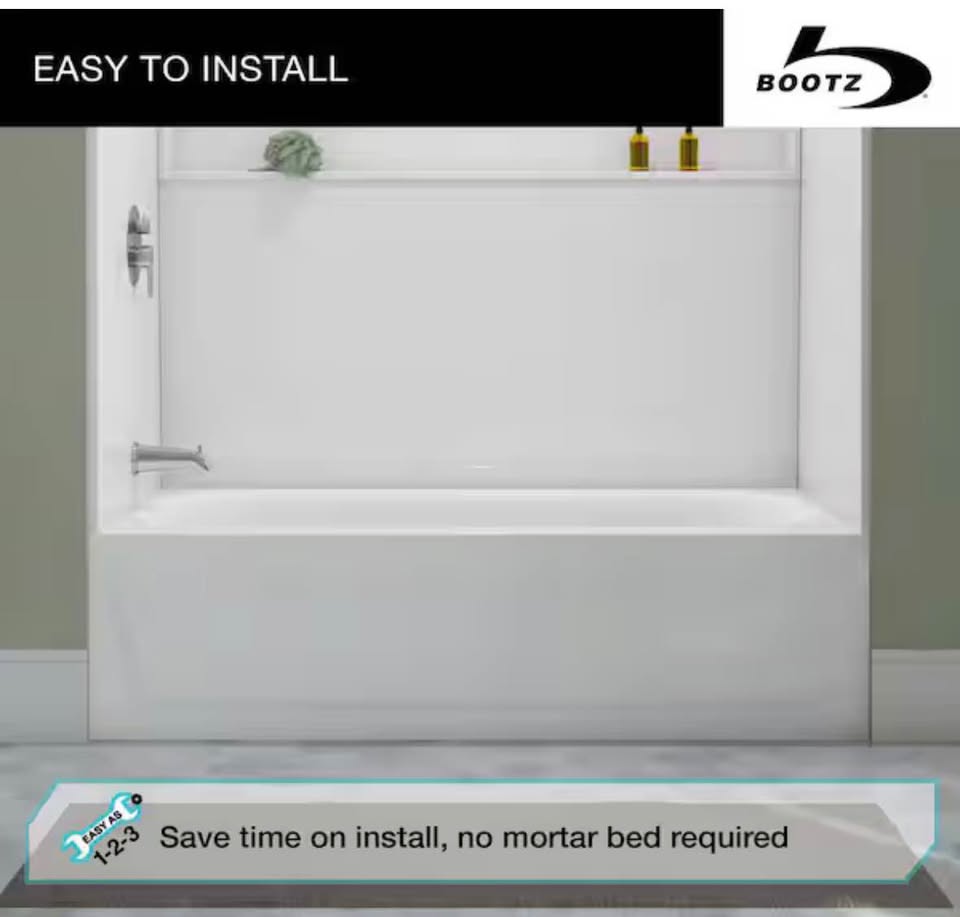Bootz Maui 60” x 30” Alcove Soaking Bathtub