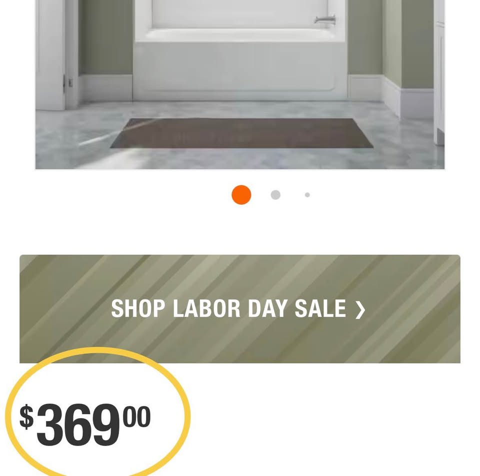 Bootz Maui 60” x 30” Alcove Soaking Bathtub