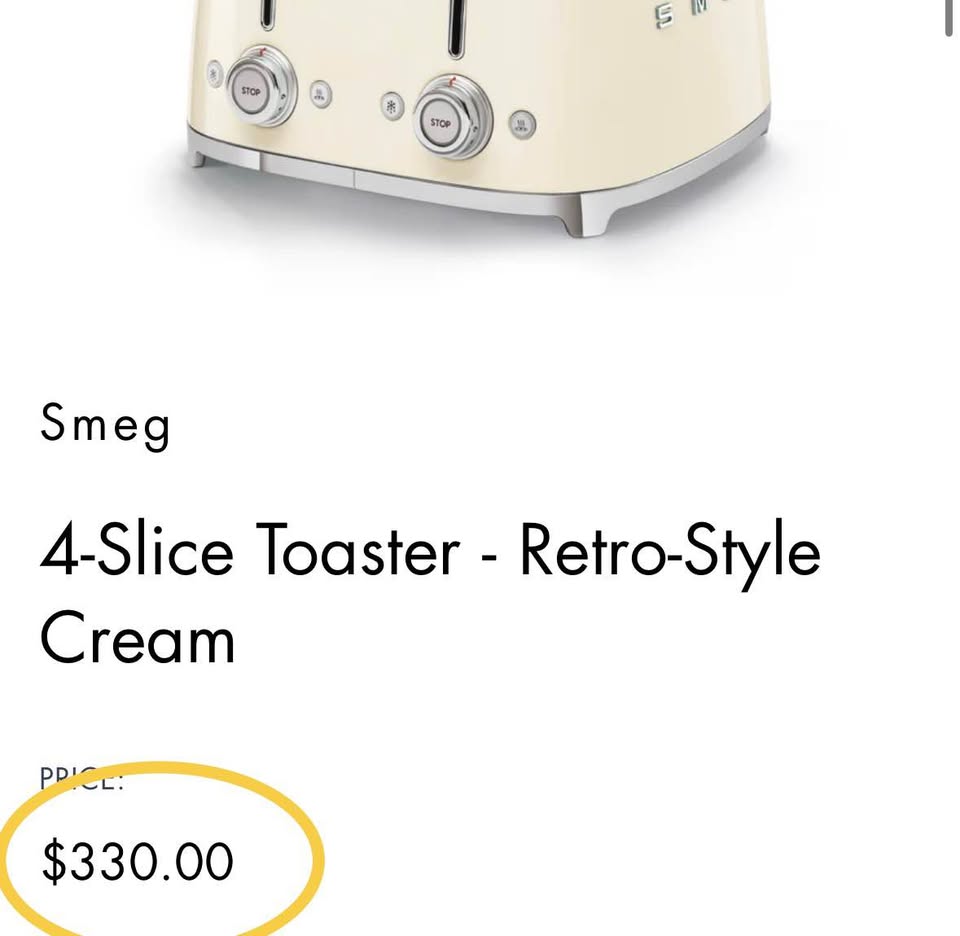 Smeg 4-Slice Toaster - Retro-Style Cream