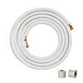 VEVOR 25 ft. Mini Split Line Set 1/4 in. and 1/2 in. O.D Copper Pipes with Triple-Layer Insulation