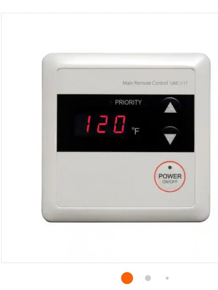 Rheem RTG20006DW Wired Main Remote Control for Tankless Gas Water Heaters