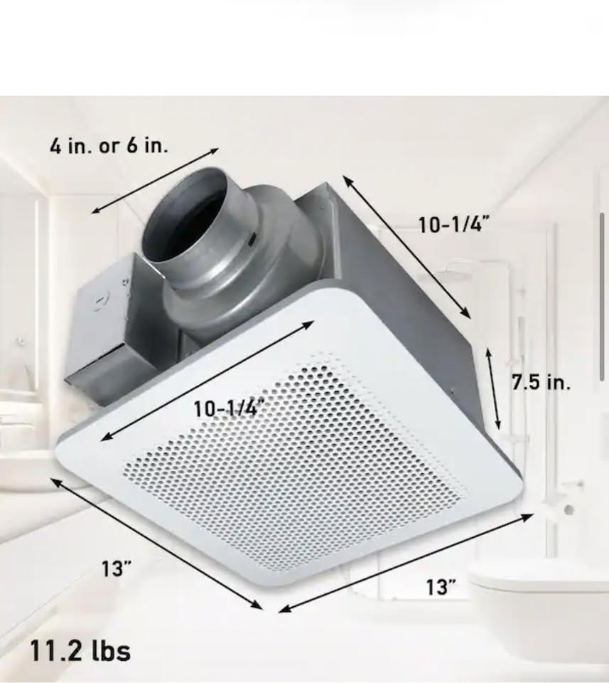 Panasonic WhisperChoice DC Bathroom Exhaust Fan 80/110 CFM RG-C811A