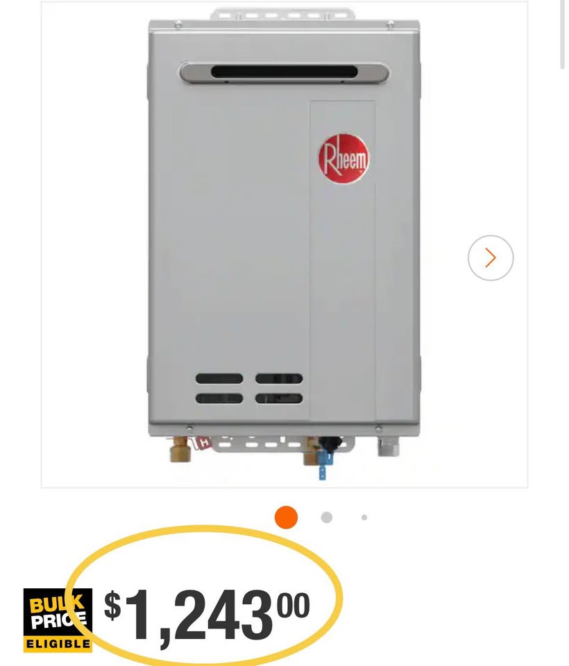 Rheem Smart 9.5 GPM Propane Tankless Water Heater