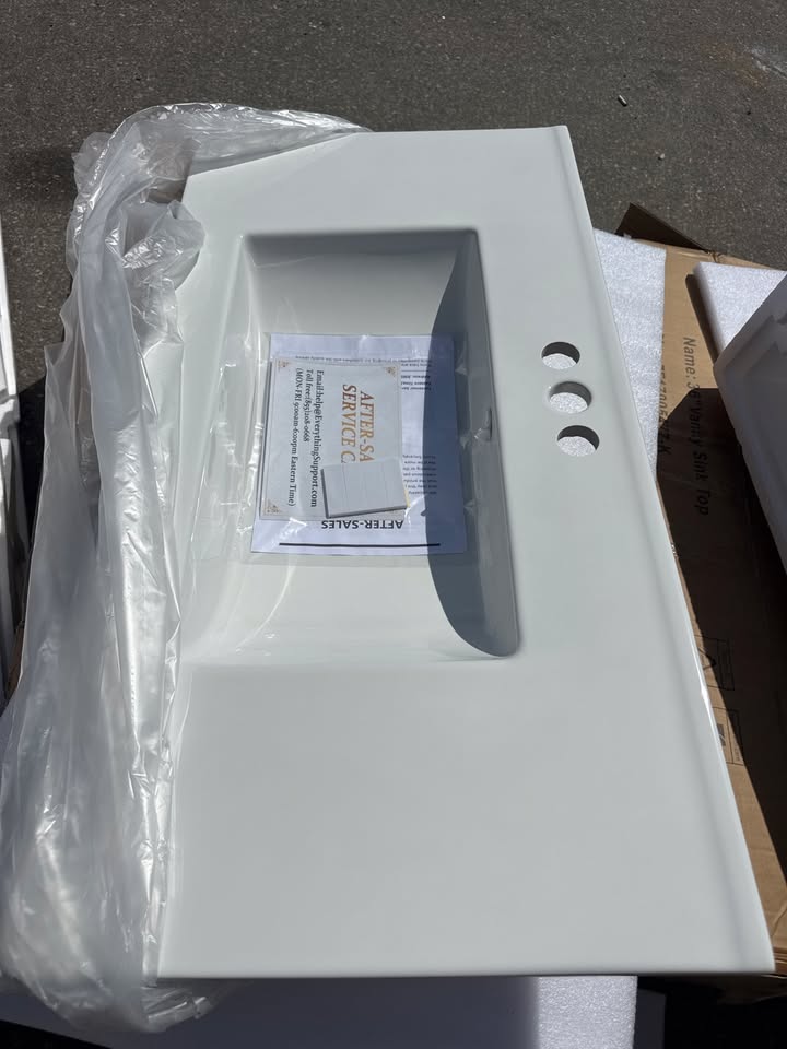 HOMEIBRO 36 in. Ceramic Vanity Top