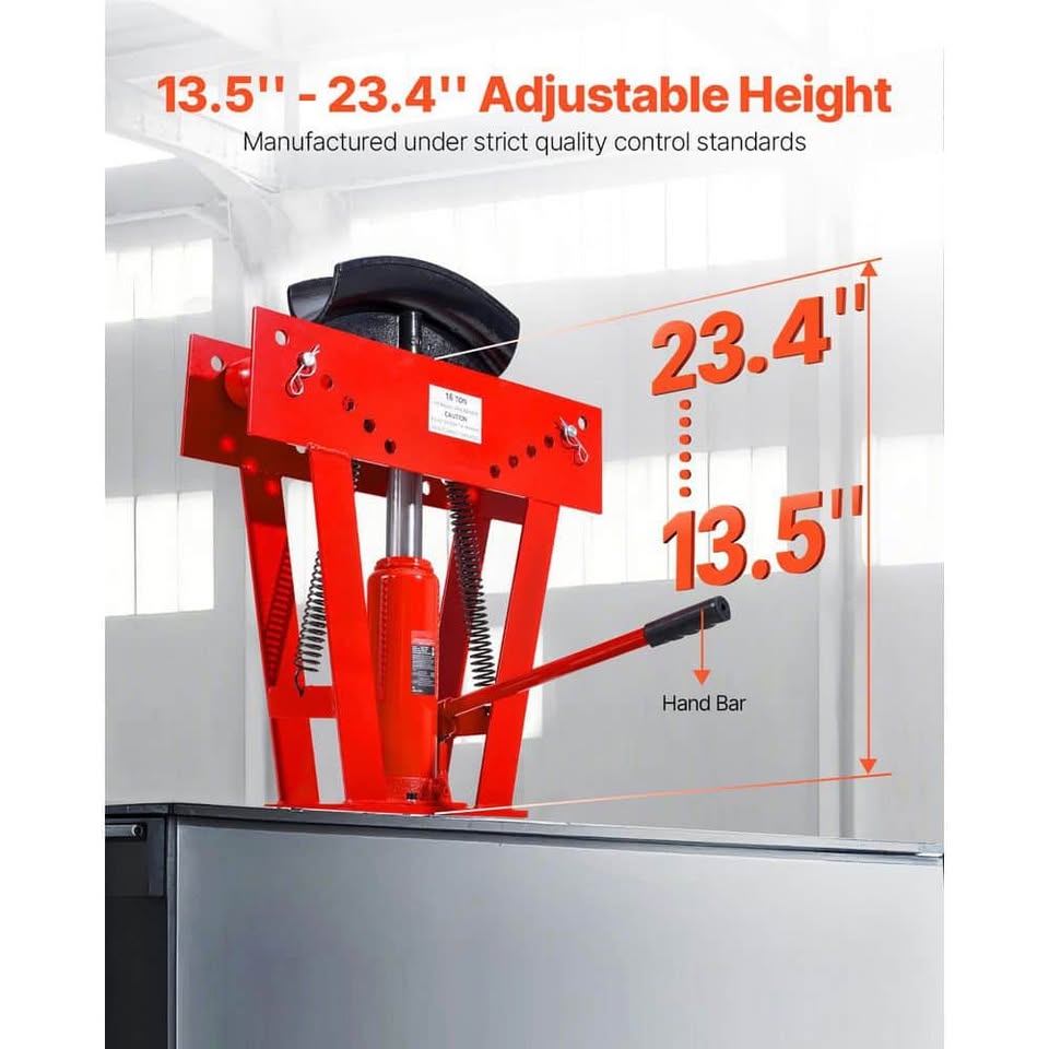 SKYSHALO 16-Ton Manual Hydraulic Pipe Bender with 8 Dies