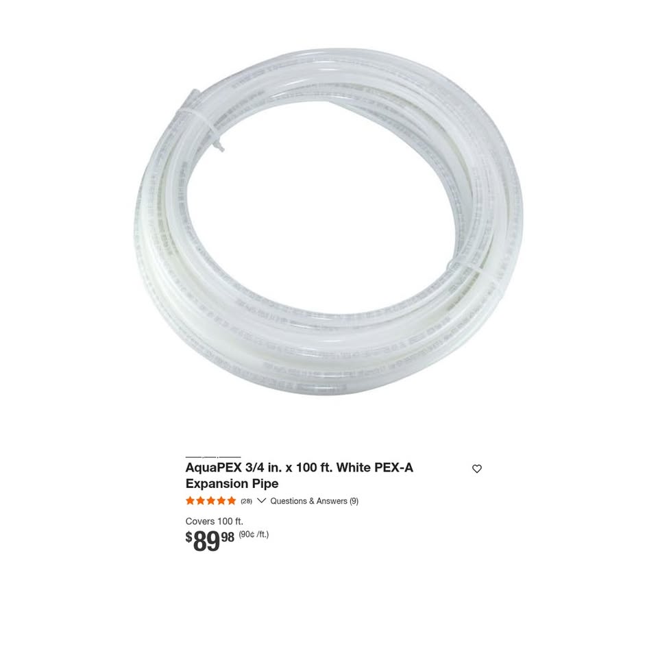Uponor AquaPEX 3/4 in. x 100 ft. White PEX-A Expansion Pipe