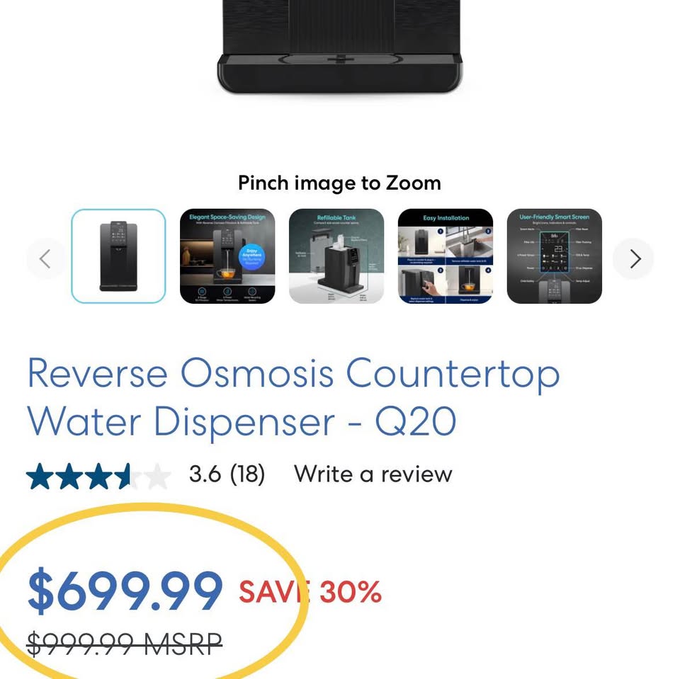 Brio Q20 Countertop Water Dispenser