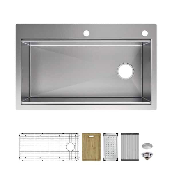 Glacier Bay Professional 36" Zero Radius Workstation Kitchen Sink