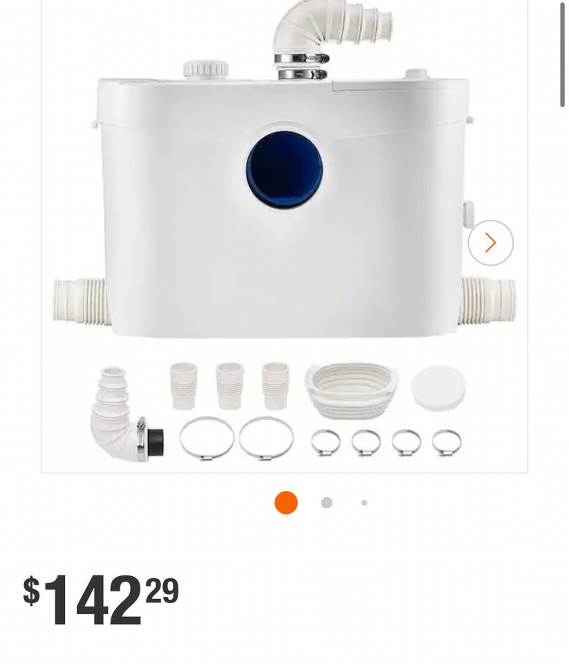 SKYSHALO 900W Macerator Pump 48 GPM