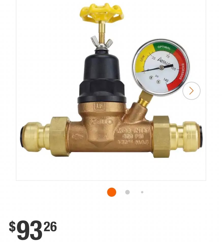 Tectite 3/4" Water Pressure Regulator w/ Gauge