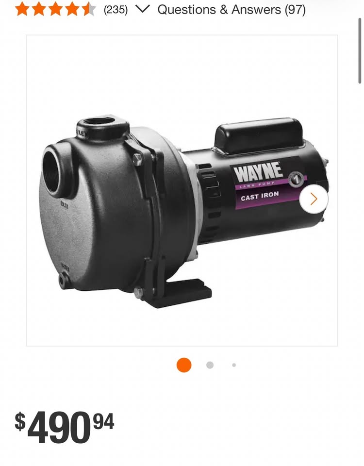 Wayne 2 HP Sprinkler Pump