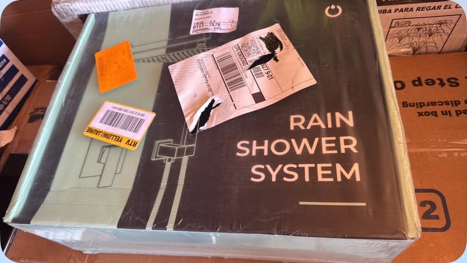 Androme 10 in. Rainfall Shower System Brushed Nickel