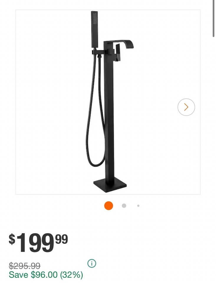 AKDY Freestanding Tub Faucet Matte Black