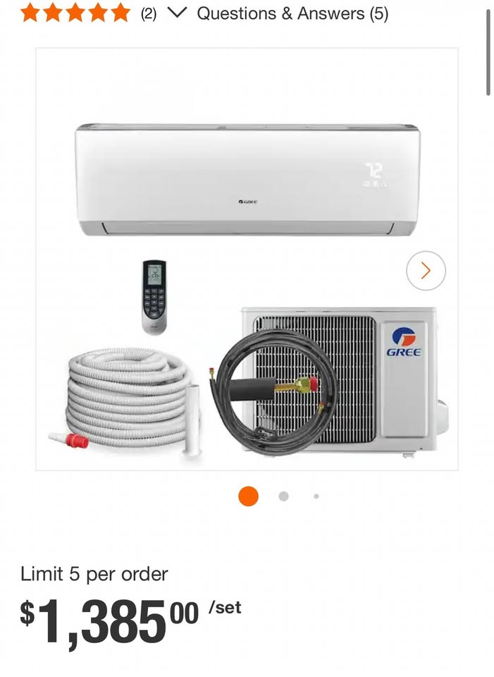 GREE LIVO 12,000 BTU Smart Mini Split Heat Pump 19 SEER2