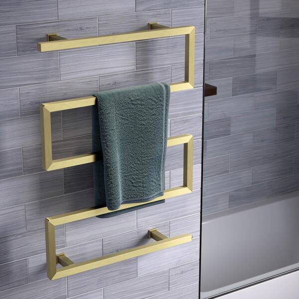 Swiss Madison 5-Bar Towel Warmer, Brushed Gold