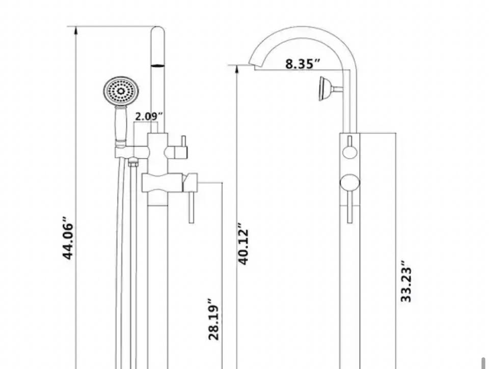 Freestanding Tub Faucet Polished Chrome
