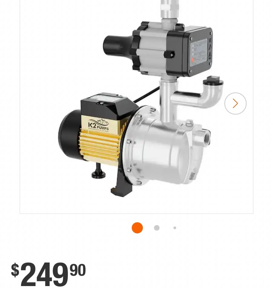 K2 3/4 HP Stainless Steel Automatic Booster Pump