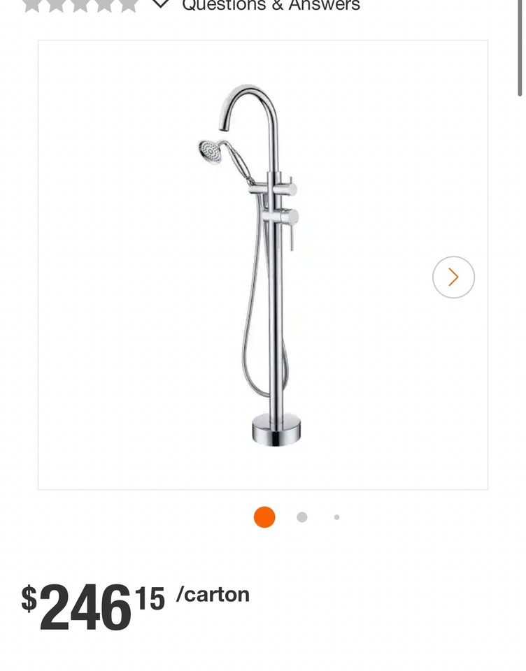 Freestanding Tub Faucet Polished Chrome