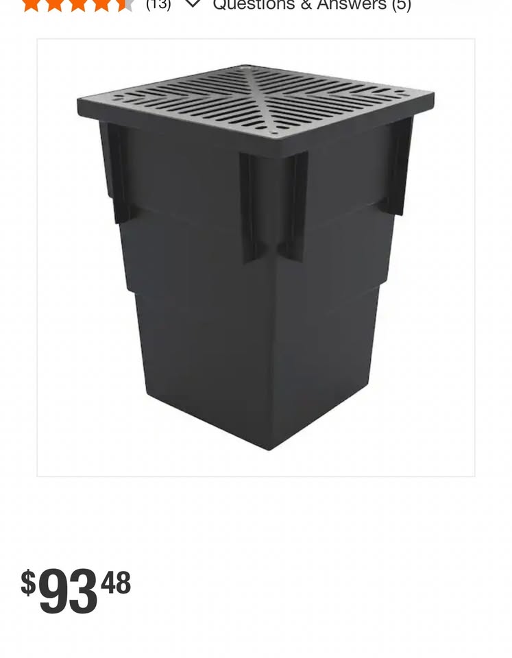 RELN 13.5 in Catch Basin Kit Aluminum Grate