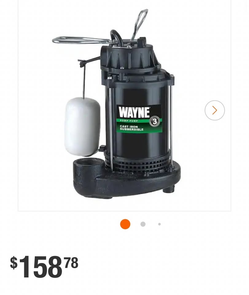 Wayne 1/2 HP Cast Iron Sump Pump