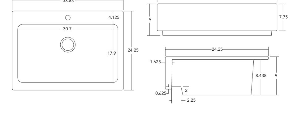 SINKOLOGY Parker 34 in. Farmhouse Kitchen Sink