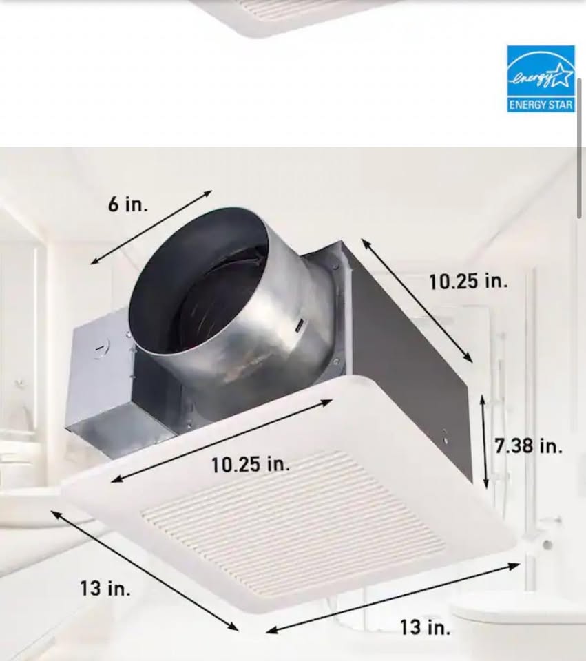 Panasonic WhisperCeiling DC Bathroom Exhaust Fan 110/130/150 CFM FV-1115VQ1