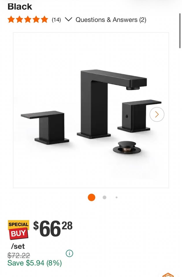 FORIOUS PRO 8 in. Widespread Double-Handle Bathroom Faucet Matte Black