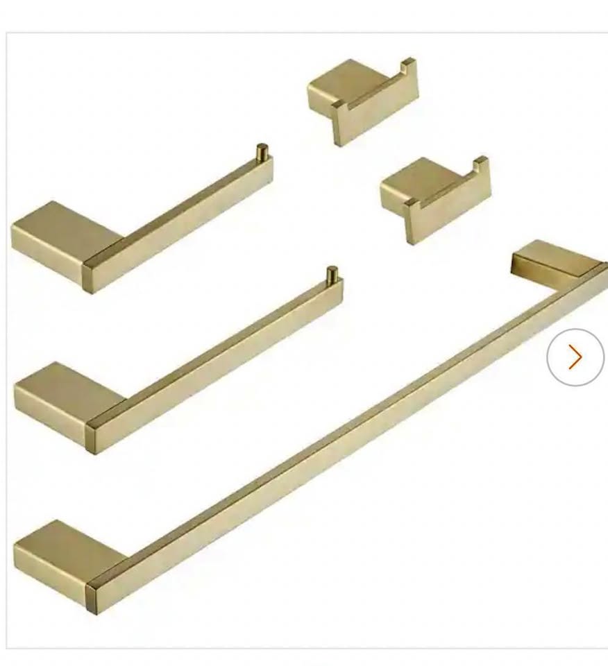 BWE 5-Piece Bath Hardware Set in Brushed Gold