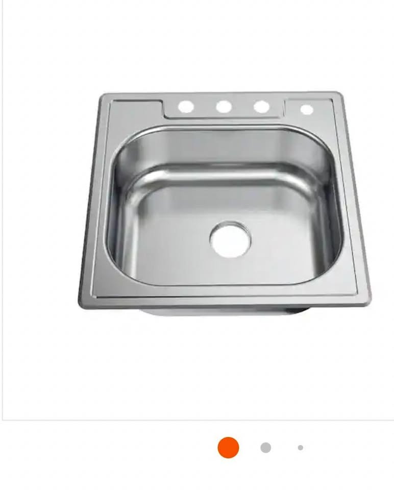 Glacier Bay 25 in. Drop-In Single Bowl Stainless Steel Kitchen Sink