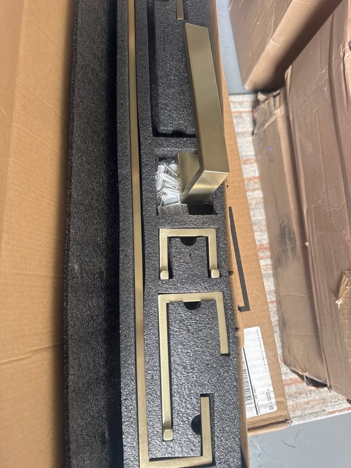 BWE 4-Piece Brushed Gold Bathroom Hardware Set