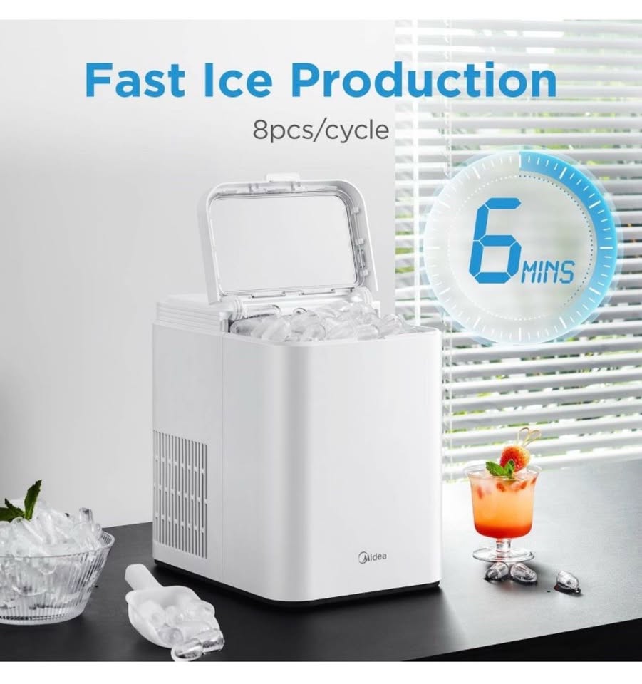 Midea Countertop Bullet Ice Maker - White